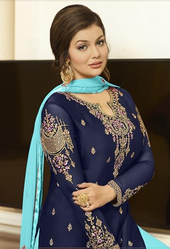 Image of Indian /Pakistani Eid Ramzan Party Wear Wedding Wear Sharara Style Salwar Suit for Women