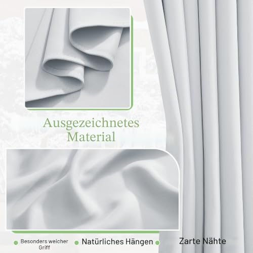 KGORGE Raumteiler Vorhang Wärmeisolierend Blickdichte Gardine mit Ösen – Ansicht 6