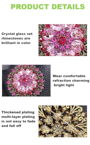 Image of Rhinestone Crystal Sunflower Brooch Pin Elegant Wreath Brooch Clothing Hat Bag Skirt Accessories for Women