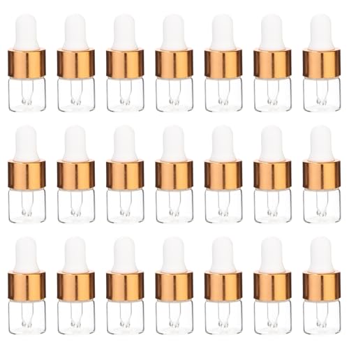 Flacon verre avec pipette transparent contre le gaspillage de parfum