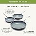 GreenPan Valencia Pro Hard Anodized 3 Piece Fry Pan Skillet Set, Ceramic Nonstick 8