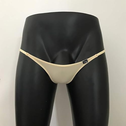 Men's Low Rise Traceless Thong Soft Ice Silk Bikini Panties2