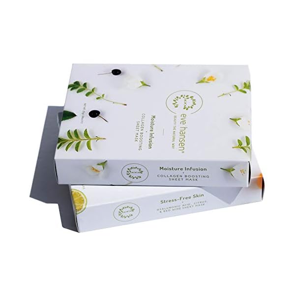 Eve-Hansen-Collagen-Sheet-Mask-Set-Cruelty-Free-Natural-Hydrating-Face-Mask-for-Wrinkles-and-Dark-Spots-5X-Facial-Mask-Sheet-Face-Masks Eve Hansen Collagen Sheet Mask Set - Cruelty Free, Natural Hydrating Face Mask for Wrinkles and Dark Spots - 5X Facial Mask Sheet Face Masks