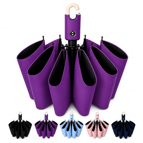 Image of Umbrella for Women | Umbrellas for Men | UV Coated 3 Fold Umbrella for Rain with Auto Open and Close Small Folding Travel-Foldable Windshield