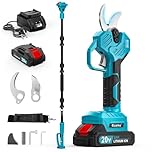 Ecarke Sécateur électrique télescopique sans fil – Compatible Makita 18V, perche 2 m, 2 batteries 2,0Ah incluses, coupe 38-50 mm – outil de jardinage précis et efficace