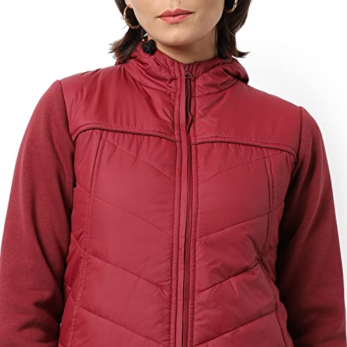 Image of PINACOLADA Women's Puffer Regular Fit Bomber Jacket For Winter Wear | Standing Collar | Full Sleeve | Zipper | Casual Jacket For Woman & Girl | Western Stylish Jacket For Women