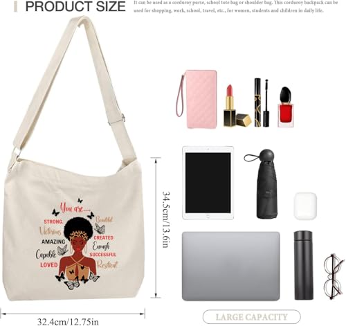 Image of Lify Women's Retro Large Size Canvas Shoulder Bag Hobo Crossbody Handbag Casual Tote - 1 Piece