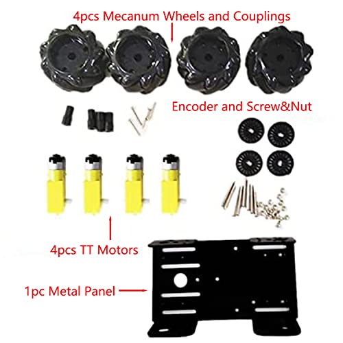 Snapklik.com : Professional 60mm Mecanum Wheel Car Chassis MC100 For ...