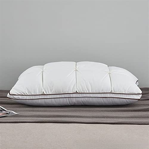 Oreiller de l'oie blanche cervical et moelleux en coton gris argenté