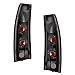 ROXX Tail Light Replacement Fit for 1992 1993 1994 1995 1996 1997 1998 1999 2000 C1500 C2500 C3500 K1500 K2500 K3500 Suburban Blazer Tahoe Yukon Escalade Driver & Passenger Side (Black/Smoke Lens)