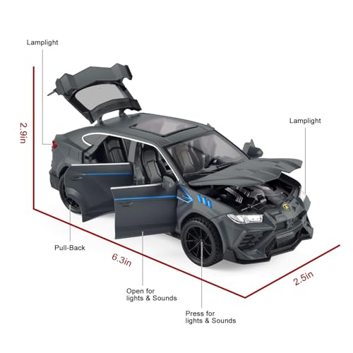 Auto de juguete Lamborghini Urus a escala 1:32 miniatura 5