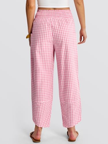 Image of ANRABESS Womens Wide Leg Palazzo Capri Pants 2026 Summer Casual High Waisted Barrel Lounge Flowy Cropped Beach Work Trousers
