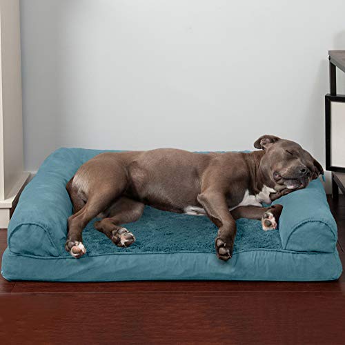 image for Furhaven Orthopedic Dog Bed for Large/Medium Dogs w/ Removable Bolster