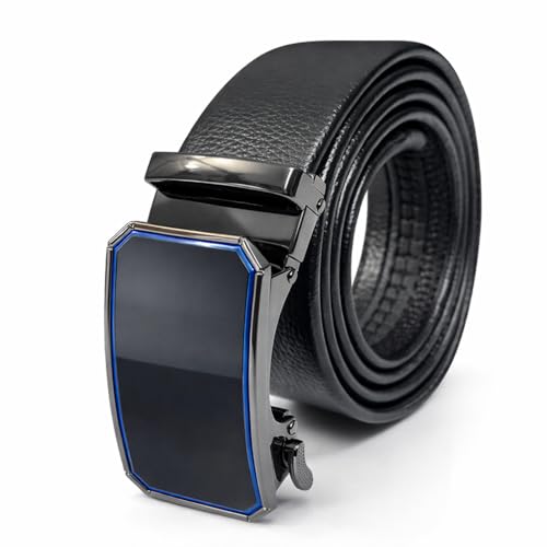Image of Men's Auto Lock Belt with elegant design | Premium Vegan Leather | Adjustable Ratchet Belt | No Hole Design | Perfect Fit Waist 28-42 Inches for Office