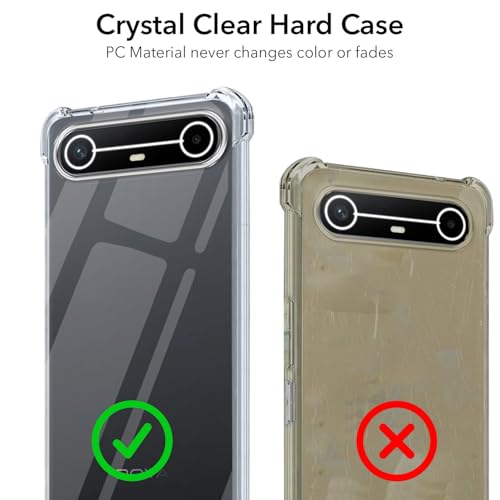 Image of Jkobi Shockproof Crystal-Clear Back Cover for Tecno Pova Slim (Anti Yellow Case | Drop & Camera Protection | Hard Polycarbonate)