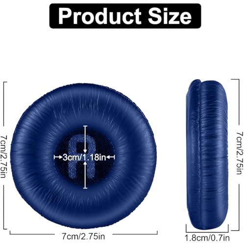 Image of HICLE Replacement Earpads Compatible with JBL Tune 450BT,460BT,500BT, 510BT, 520BT & 525BT, On-Ear Headphones (1 Pair, Blue)