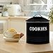 Blue Donuts Vintage Cookie Tin - Airtight Jar Containers, Kitchen Counter, Large Size, Gift Giving