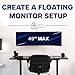 VIVO Telescoping Ultrawide Monitor Wall Mount, Fits up to 49 inch Ultra-wides, Holds 44 lbs, Adjustable Low Profile VESA Bracket, Black, Mount-VWLP2