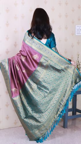 Image of SGF11 Women's Kanjivaram Pure Soft Silk Saree With Blouse Piece