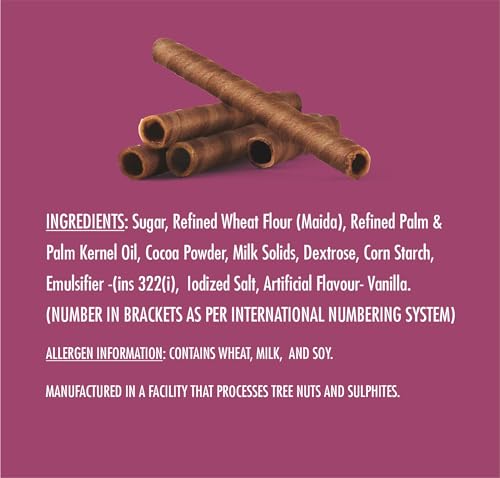Image of Unwrap Happiness Le Classico Chocolate Wafer 2 x 85 Grams | Wafer Chocolate Rolls | Combo Pack Offer Pack | Zero Cholesterol | Vanilla Flavour | Choco Cream Filled Rolls | Snack For School Kids