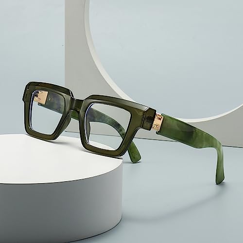 Image of Style Reading Glasses for Women Men, Fashion Square Blue Light Blocking Readers L05