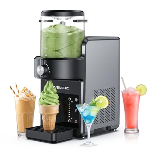 Image of Slushie Machine, Frozen Drink & Soft Serve Ice Cream Maker | No Ice Needed, Rapid Chill & Temperature Control, Makes Milk Shakes, Margaritas & Frappe