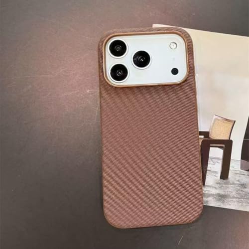 Étui tissé magnétique iPhone 13 Pro Max marron coque de protection