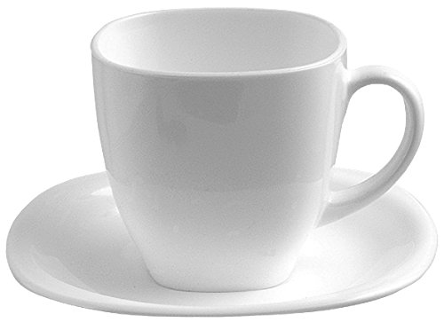 Dajar 04998 Servizi da tè/caffè Carine Luminarc con 6 pezzi, 220 ml, Vetro, Bianco