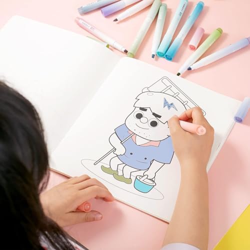Image of Aesthetic Cute Highlighter Pen, Pastel Marker Set, No Bleed Marker Pens with Chisel Tip and Water-based Ink Quick Dry Pen for School /Office Supplies /Aesthetic Stationery (Set of 4) (Red)