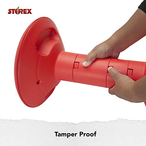Image of Storex Wiggle Stool - Active Flexible Seating for Classroom and Home Study, Adjustable 12-18 Inch Height, Red (00302U01C)