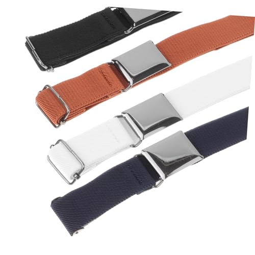4Pcs Belts for Boys Stretchy Elastic Waistbands Camel for Daily Wear School Uniforms and Casual Outfits3