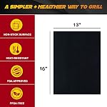 BBQ Grill Mat Set of 7+1, Reusable Non-Stick BBQ Mat, Heat Resistant, Easy to Clean BBQ Accessories, Works on Gas, Charcoal, Electric Grill, Oven