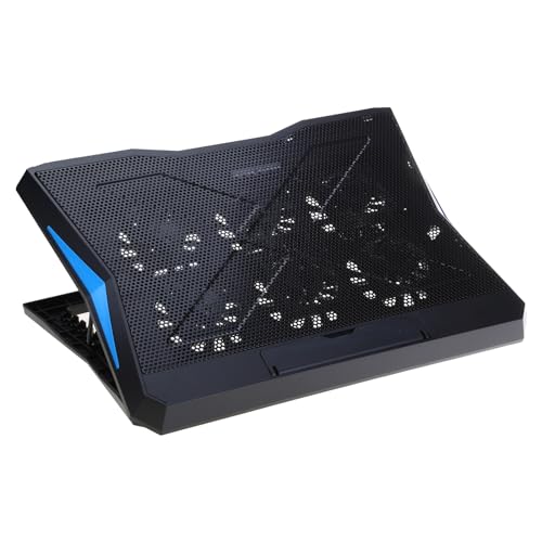 Base plegable ajustable con cooler y luz LED para laptop miniatura 2