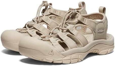 KEEN Women's Newport H2 Closed Toe Water Sandals, Monochrome/Safari, 7 - 4