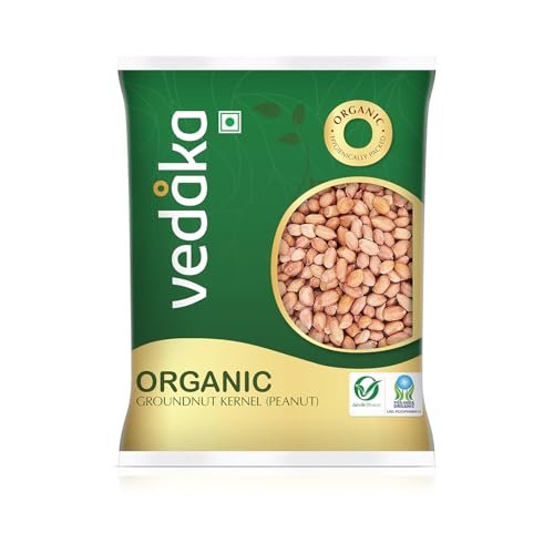 Image of Amazon Brand - Vedaka Organic Groundnut Kernel (Peanut) | 1 Kg | Naturally Rich Source Of Protein & Fiber | Certified Free From Pesticides