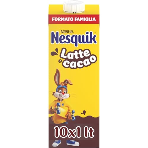 NESQUIK Pronto da Bere Latte e Cacao, 10 Brick da 1L (10L)