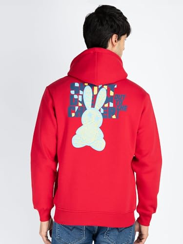 Image of Status Quo Mens Printed Round Neck Hooded Sweatshirt