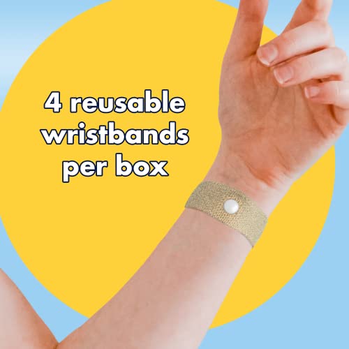 Image of Three Lollies Preggie Wrist Bands, Beige, 4 Wrist Bands