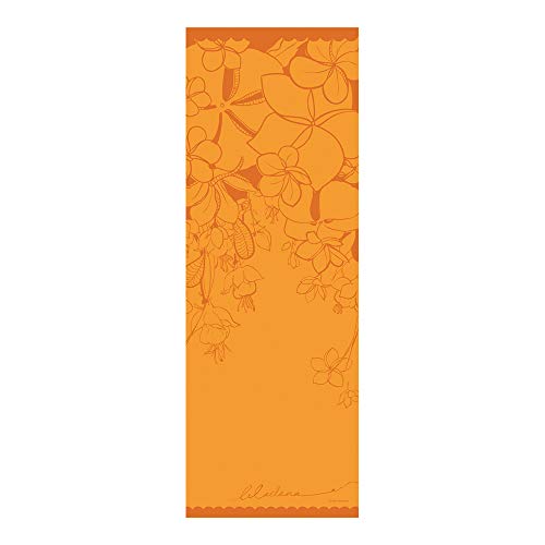 Wai Lana Yoga Mat Plumeria, Color: Orange, Size: 1/8