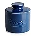 Sweese 304.103 Porcelain Butter Keeper Crock - French Butter Dish - No More Hard Butter - Perfect Spreadable Consistency, Navy