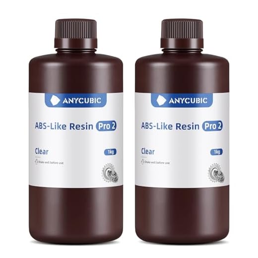 ANYCUBIC 3D Printer Resin Bundle, ABS-Like Resin Pro 2 with Enhanced Strength and Toughness, Performance far Superior to ABS-Like Resin, Low Odor (Clear+Clear, 2kg)