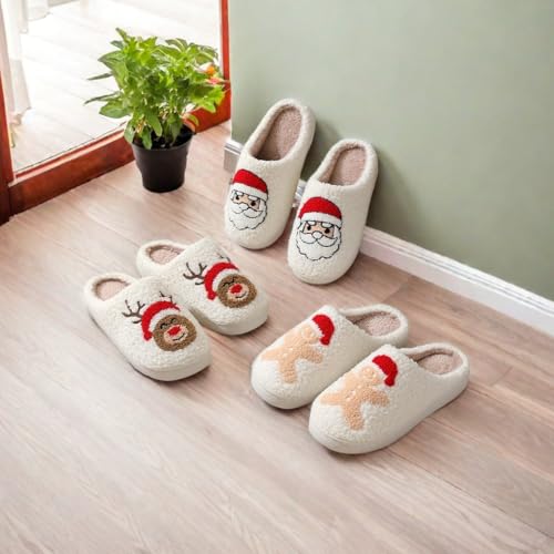 Image of Comfy Elastic Slippers for Women Men,Memory Foam Soft Plush House Slippers