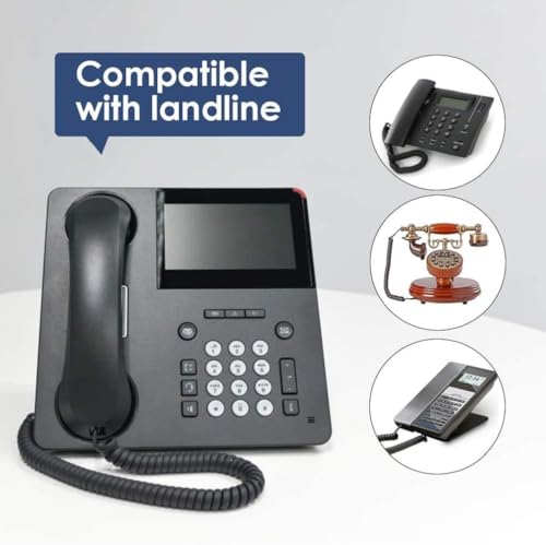 Image of Telephone Cable Extension Cord 2 Pin, 1 Line Rj11 Male To Male Cable Line Or Landline, Phone, Modem Or Fax Machine (Black) (1.5Ft Coiled)