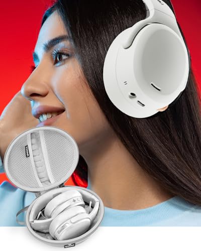 Image of Hard Travel Carrying Case Compatible with Skullcandy Crusher Over-Ear Headphones. (Case Only, Not Include The Device) (Silver)