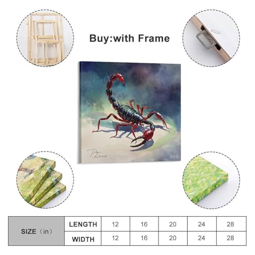 Impression toile scorpion CMHONLY pour dynamiser un mur blanc avec originalité - 2