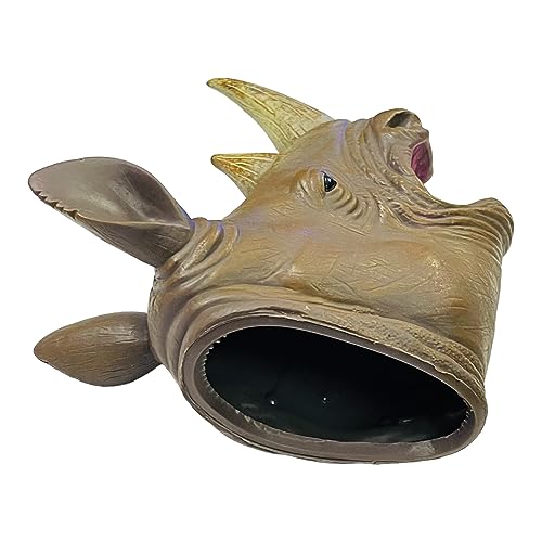 Image of Moira Animal Dinosaur Rubber Hand Glove Puppet Doll Kids Childrens Toys (Rhinoceros)