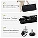 Portable & Foldable Manicure Table w/Dust Collector, Rolling Nail Tech Desk w/LED Light Lamp, Wrist Cushion, Lockable Wheels, Carrying Case, for Home Travel Beauty Salon Workstation (Marble Black)