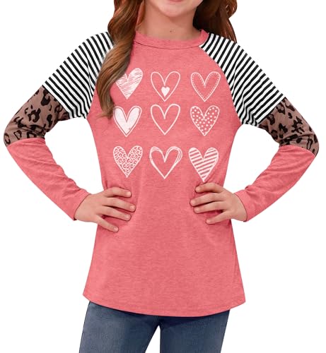 Image of BesserBay Girls St Patrick's Day Raglan Shirt Irish Sequin Lucky Stripe Shamrock Graphic Top 4-14 Years