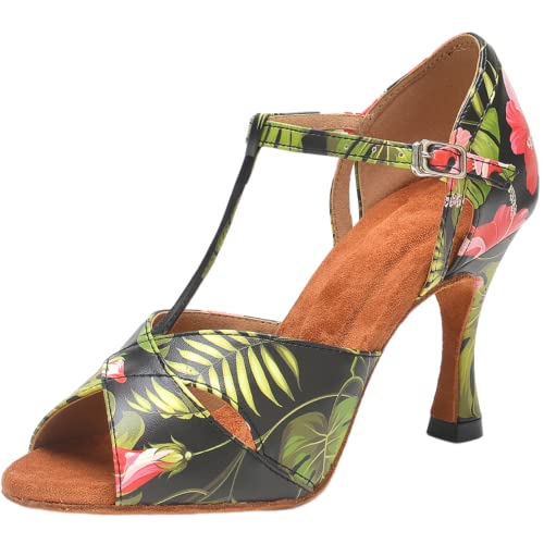 Chaussures danse salsa femme bout ouvert et talon doux gris 41.5