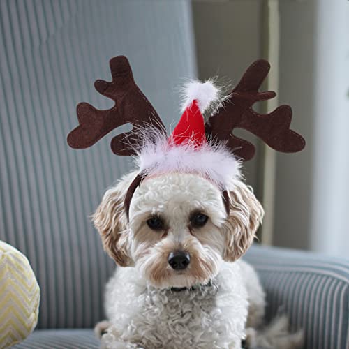 Set de Disfraz Navidad para Perro con Cuernos de Reno y Bufanda miniatura 5